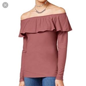 Ultra Flirt Womens LS Knit Blouse